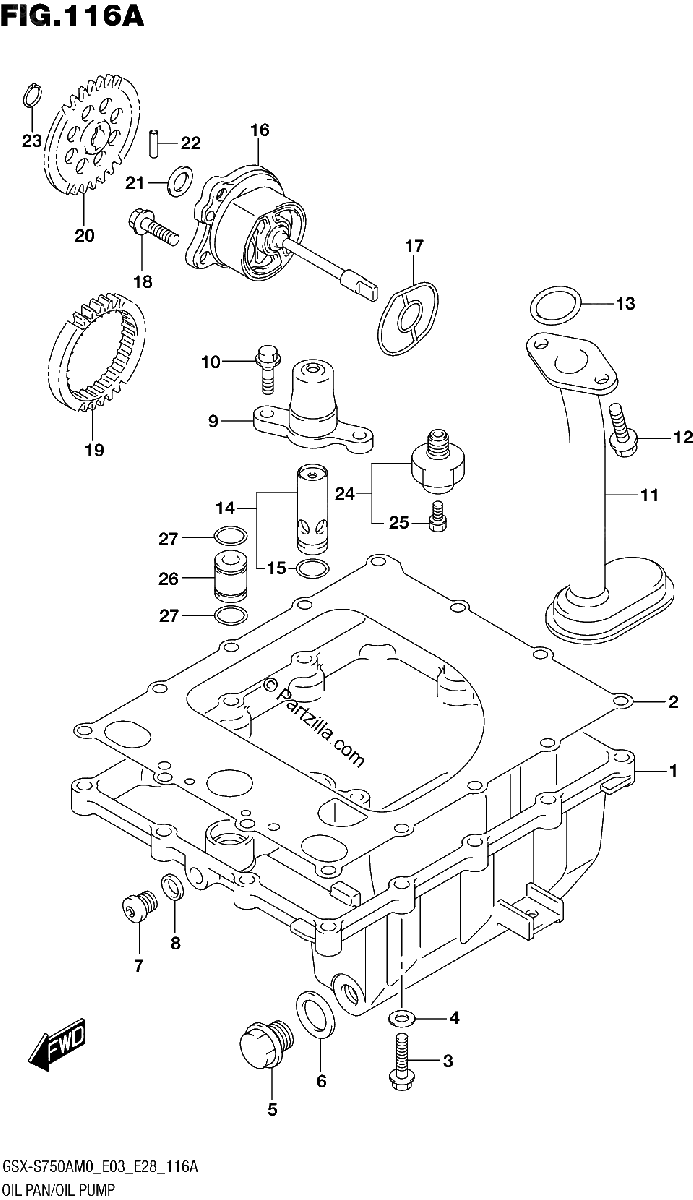 Diagrama de OIL PAN OIL PUMP