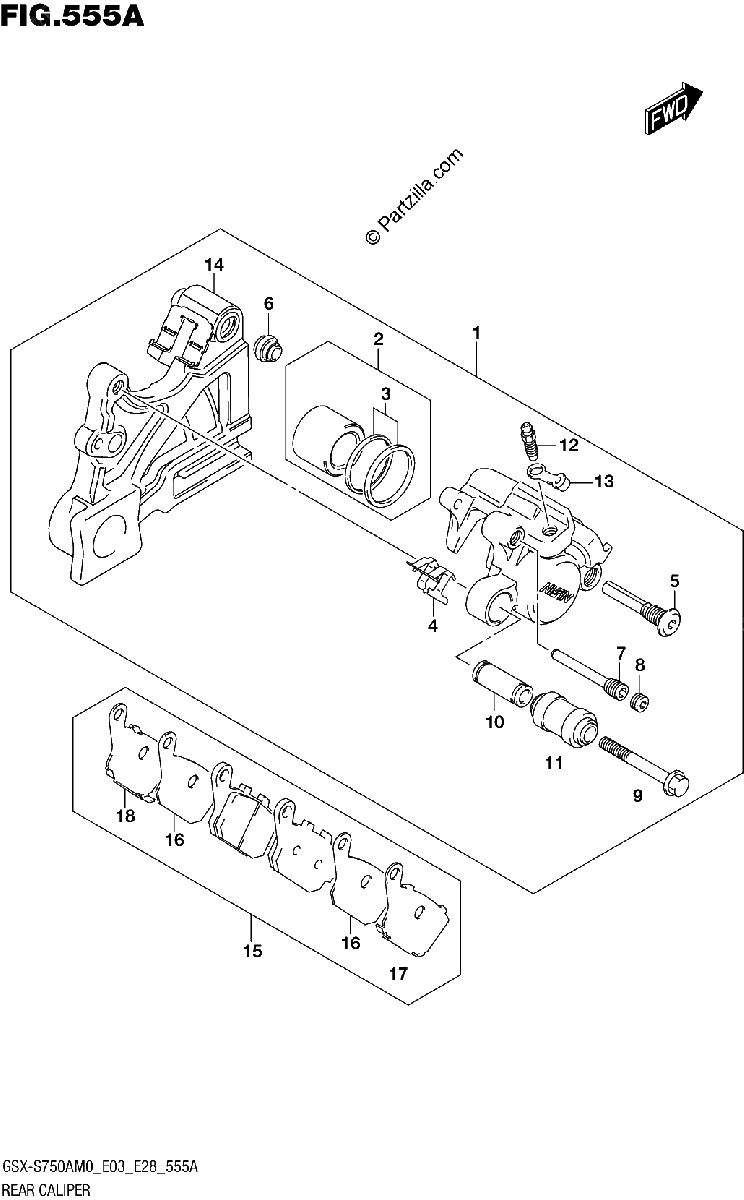 Diagrama de REAR CALIPER