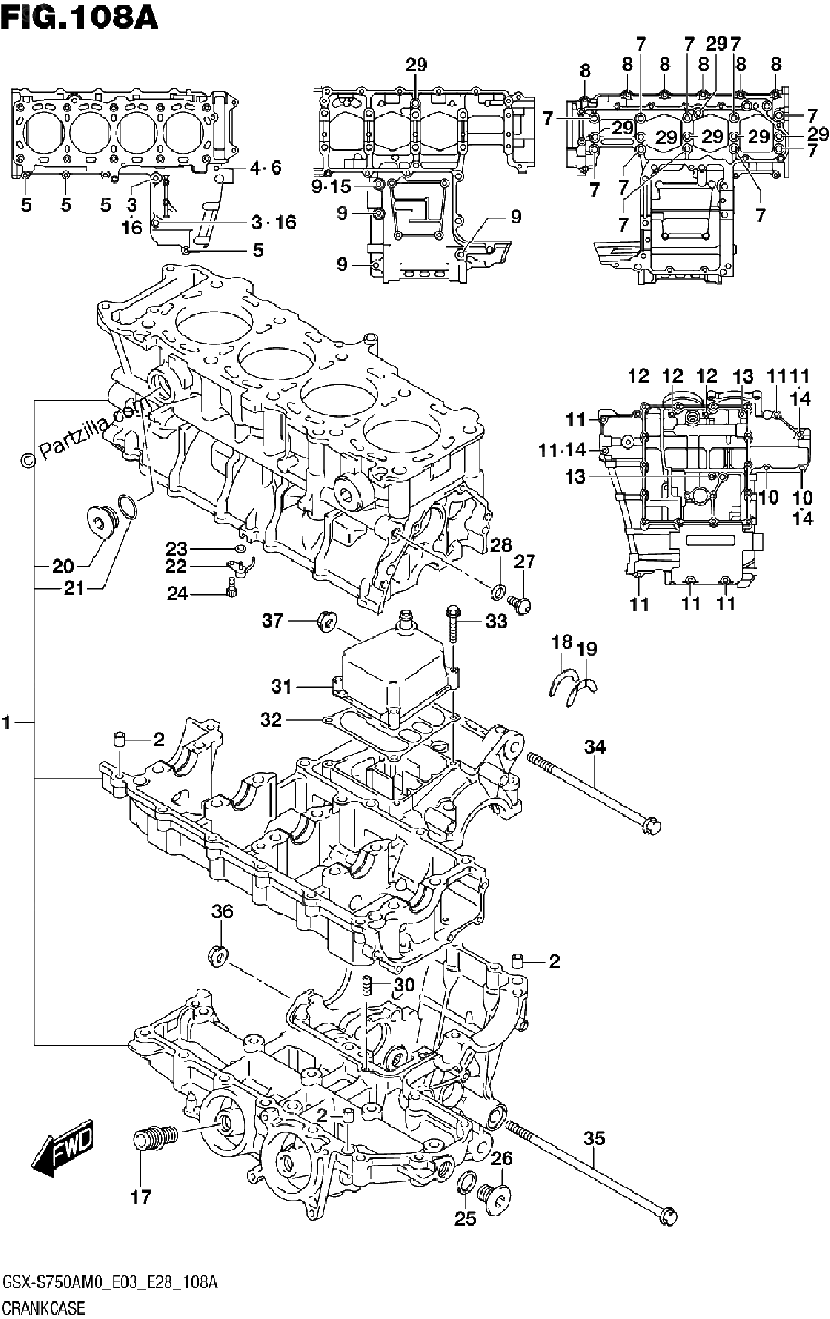 Diagrama de CRANKCASE