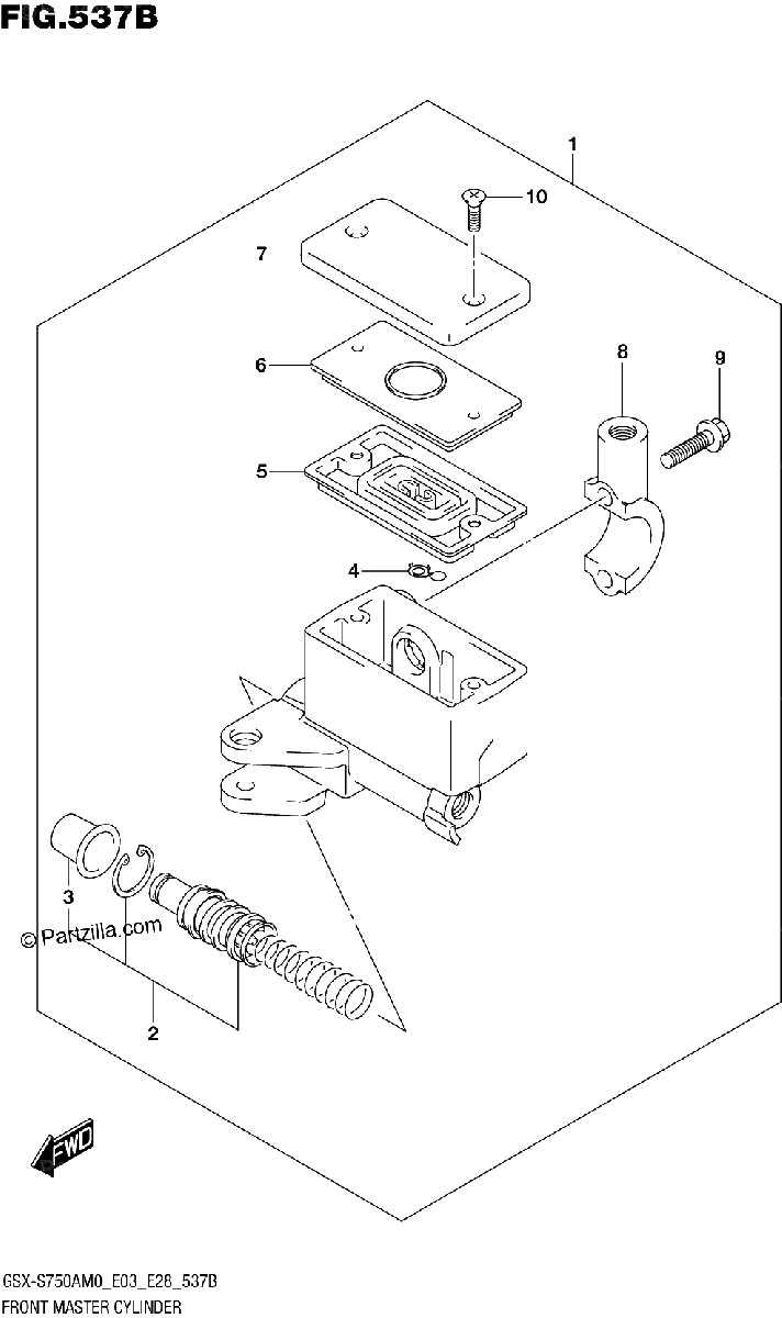 Diagrama de FRONT MASTER CYLINDER