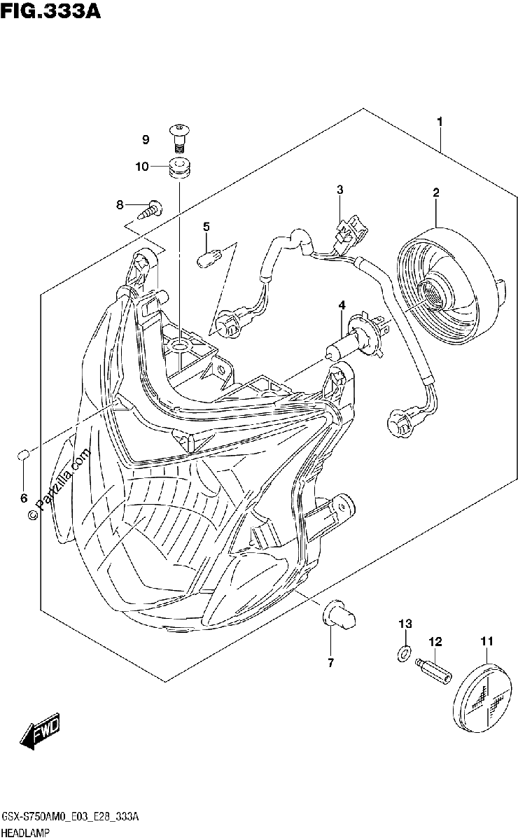 Diagrama de HEADLAMP