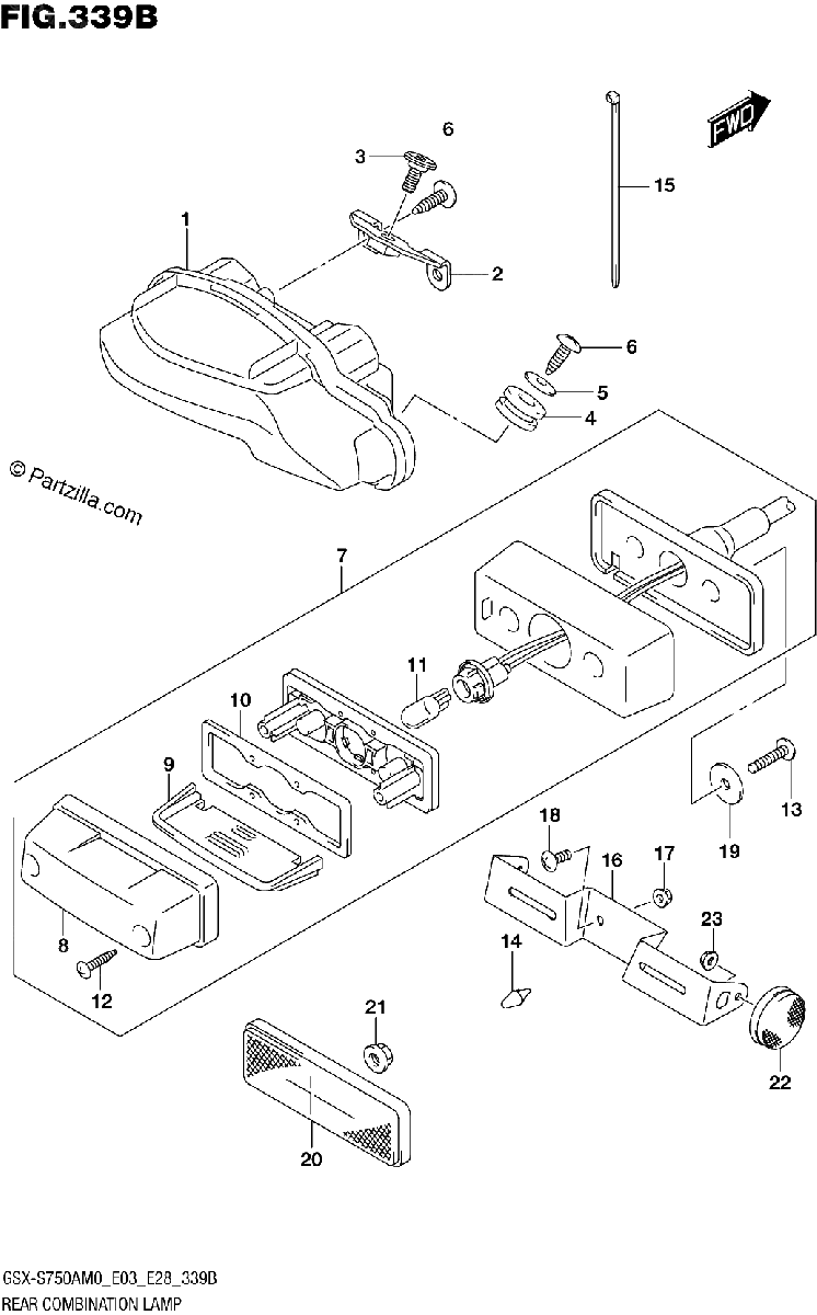Diagrama de REAR COMBINATION LAMP
