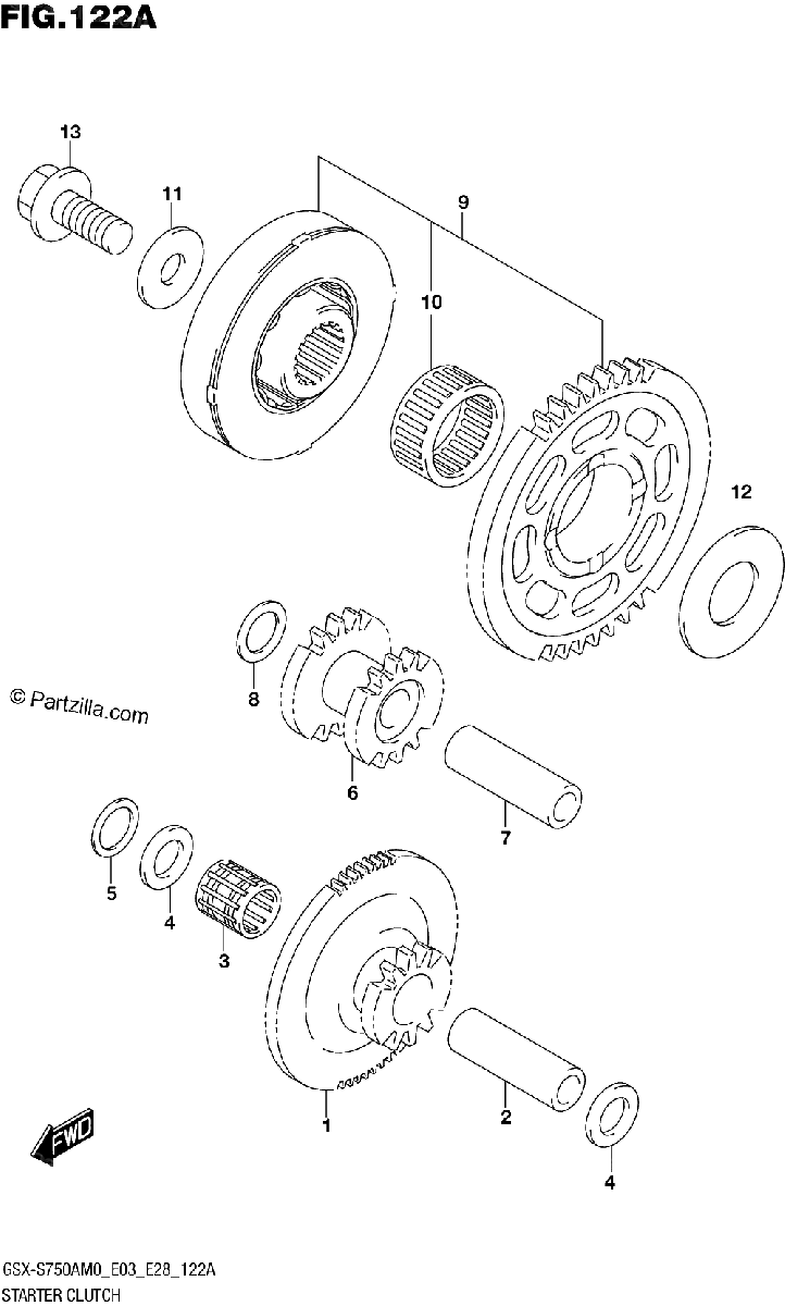 Diagrama de STARTER CLUTCH