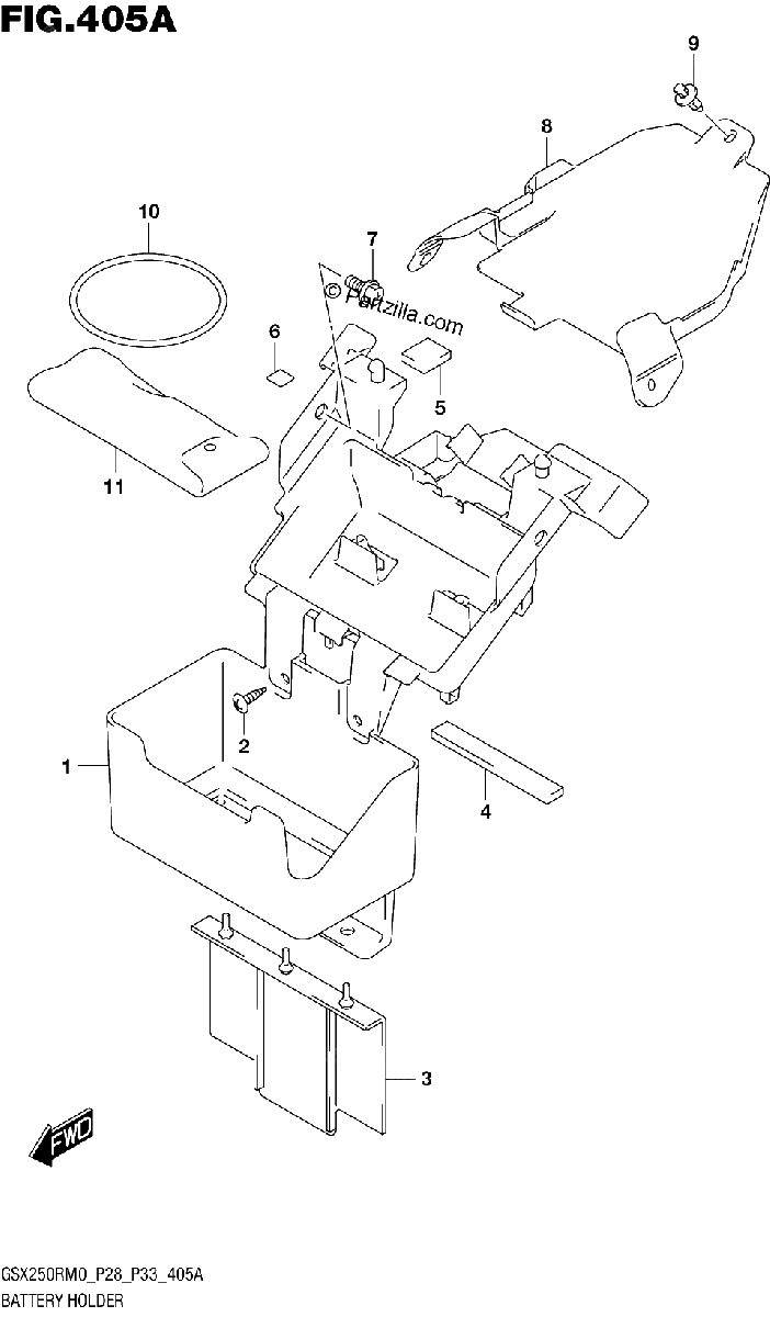 Diagrama de BATTERY HOLDER