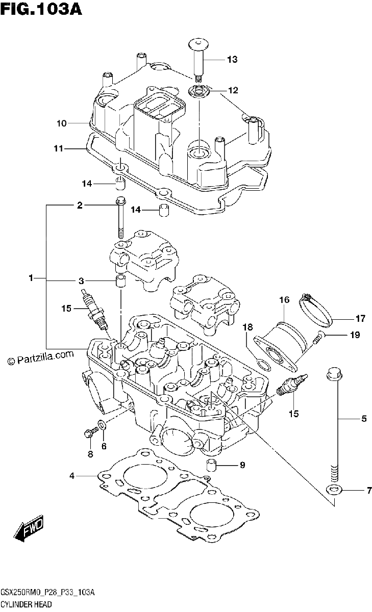 Diagrama de CYLINDER HEAD