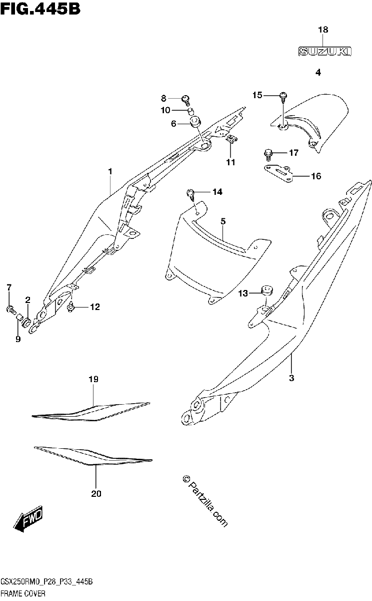 Diagrama de FRAME COVER FOR BY7 BHM