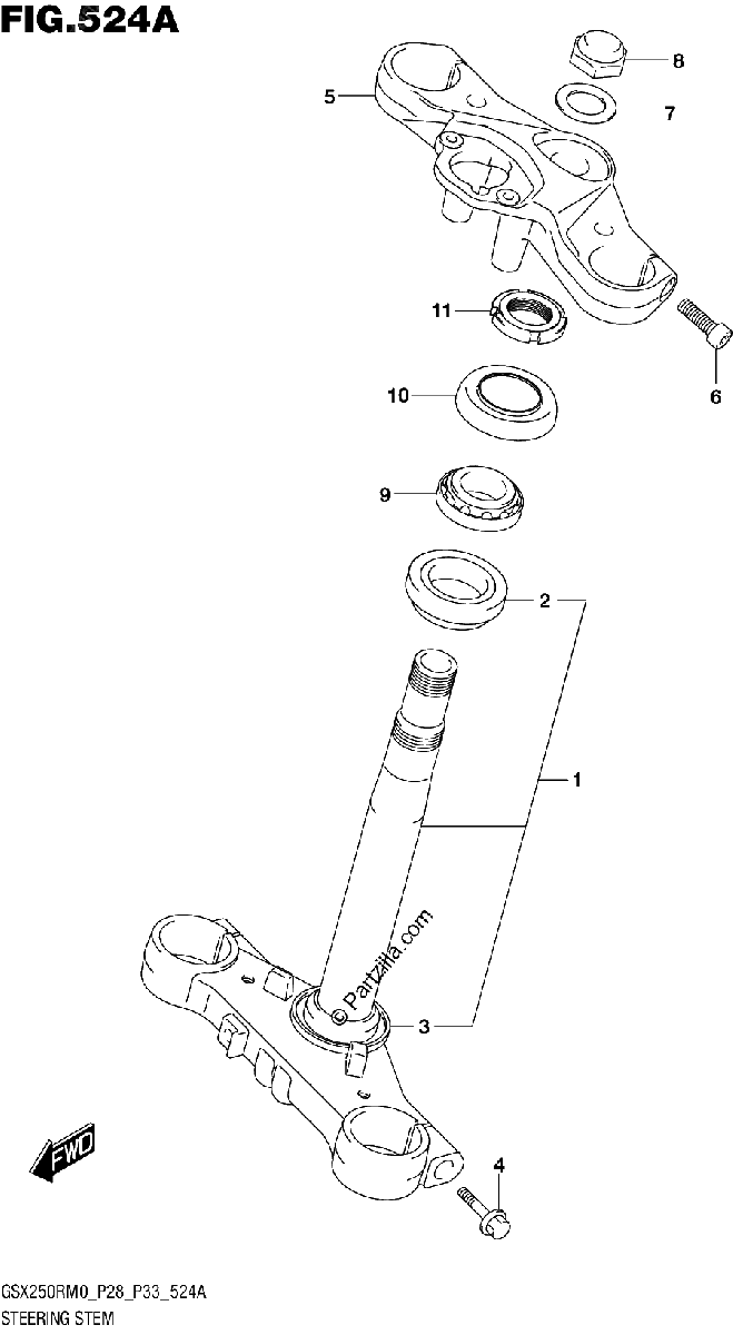 Diagrama de STEERING STEM