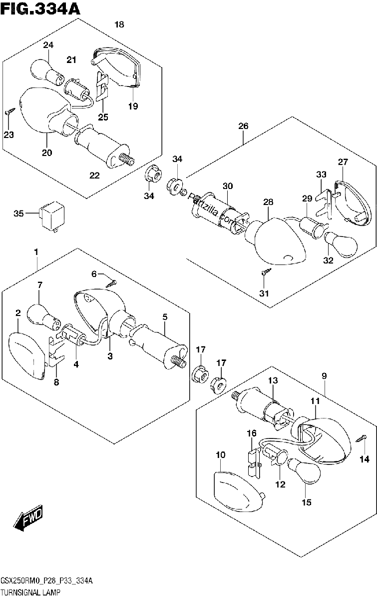 Diagrama de TURNSIGNAL LAMP