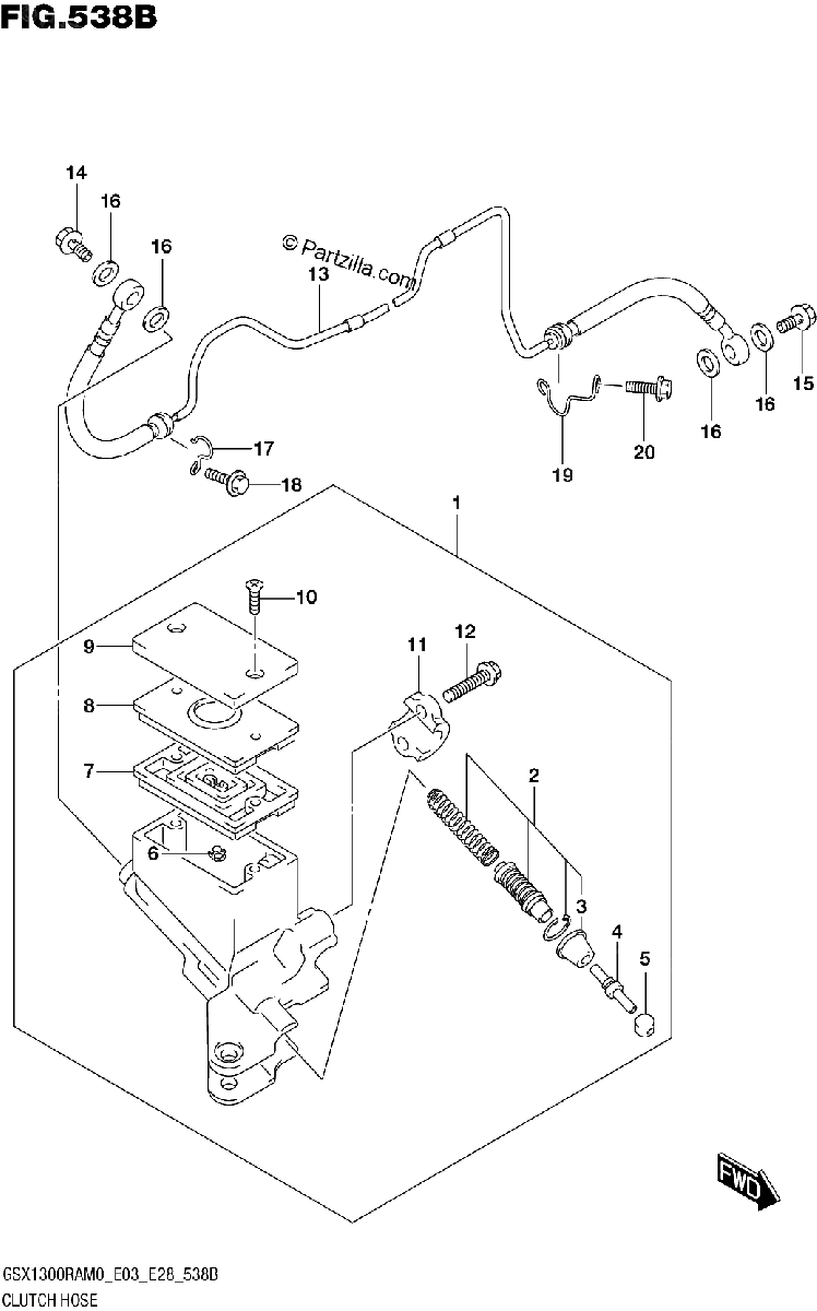 Diagrama de CLUTCH HOSE