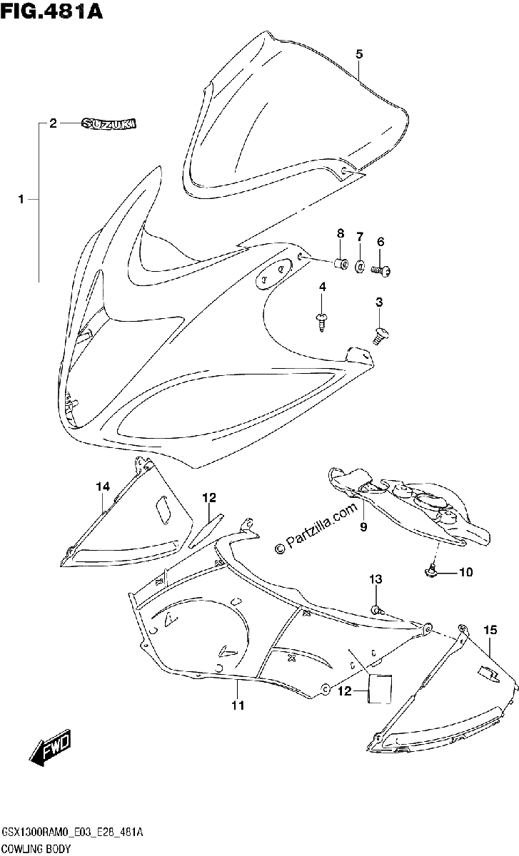 Diagrama de COWLING BODY