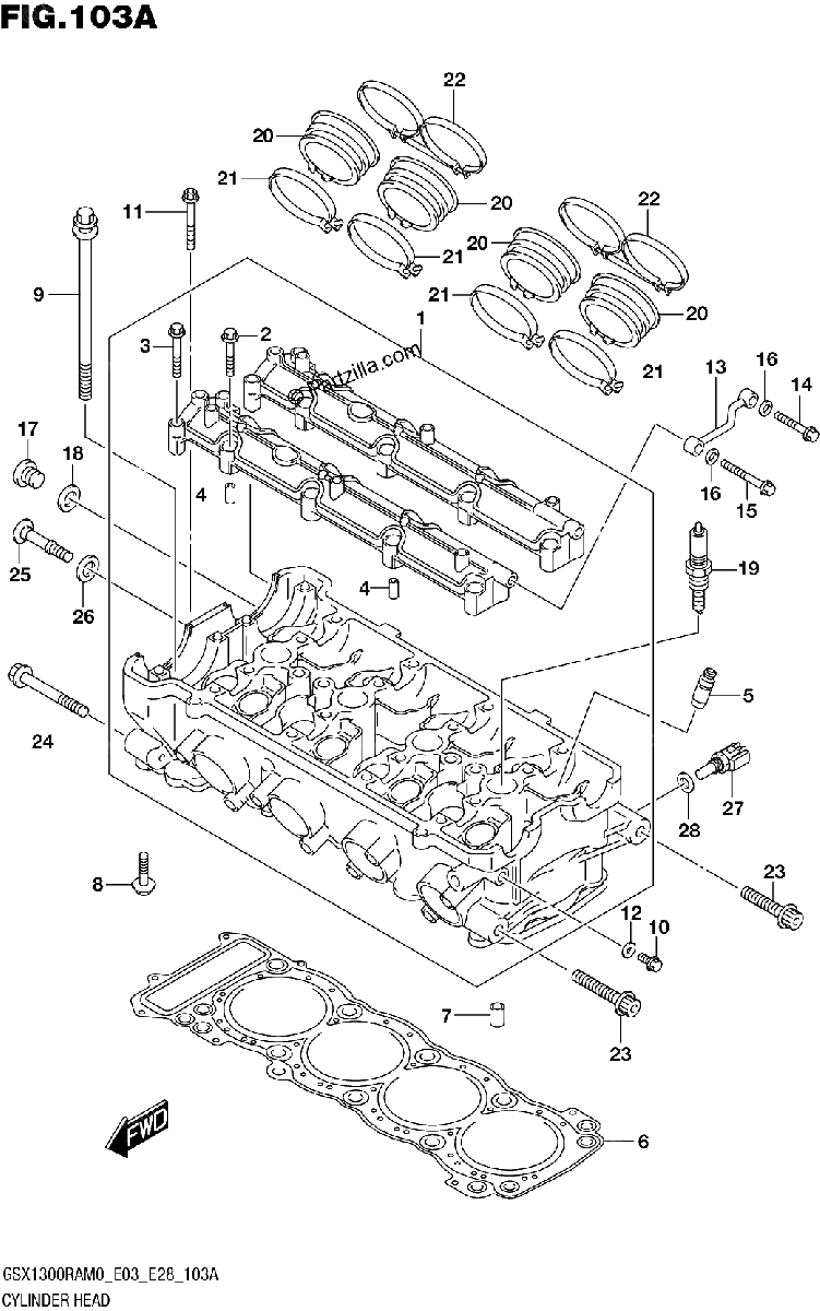 Diagrama de CYLINDER HEAD
