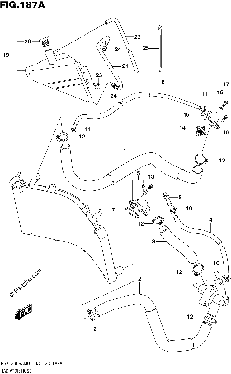 Diagrama de RADIATOR HOSE