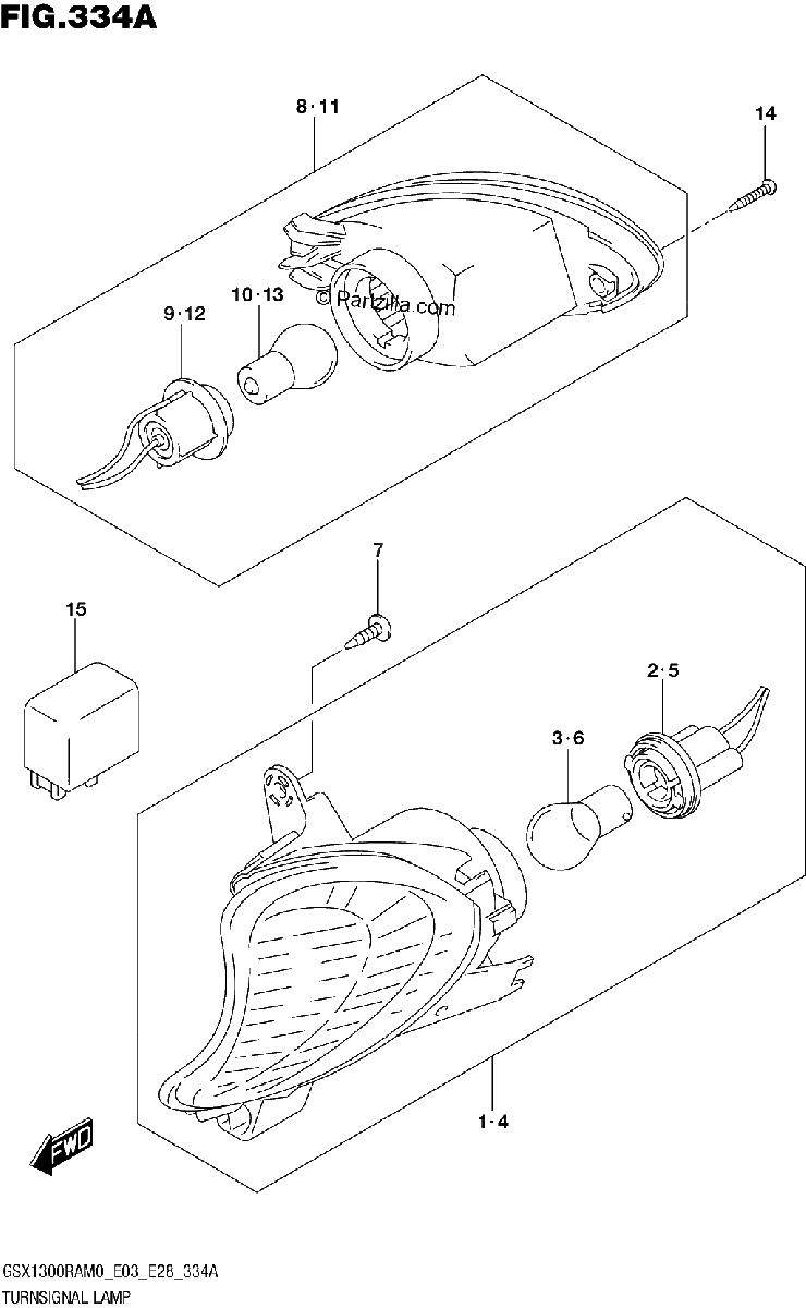 Diagrama de TURNSIGNAL LAMP
