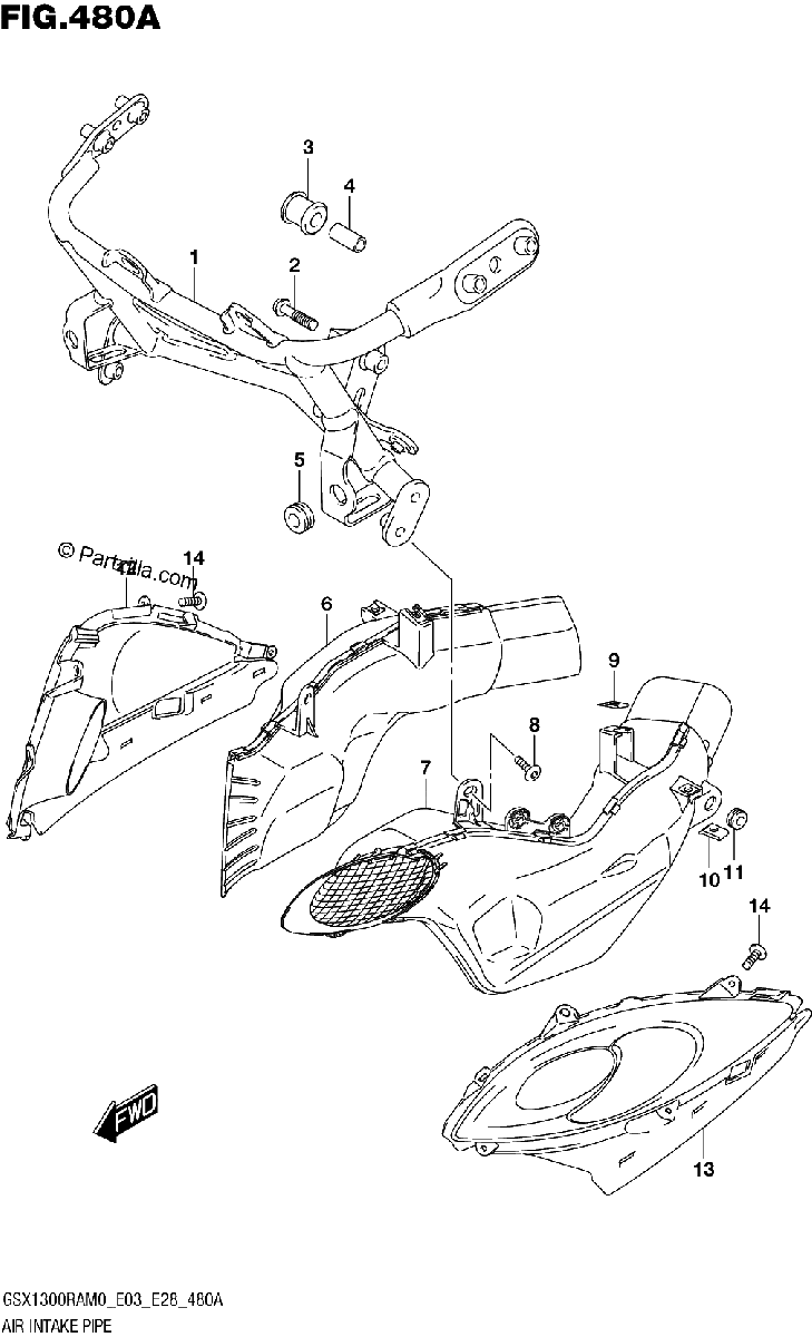 Diagrama de AIR INTAKE PIPE
