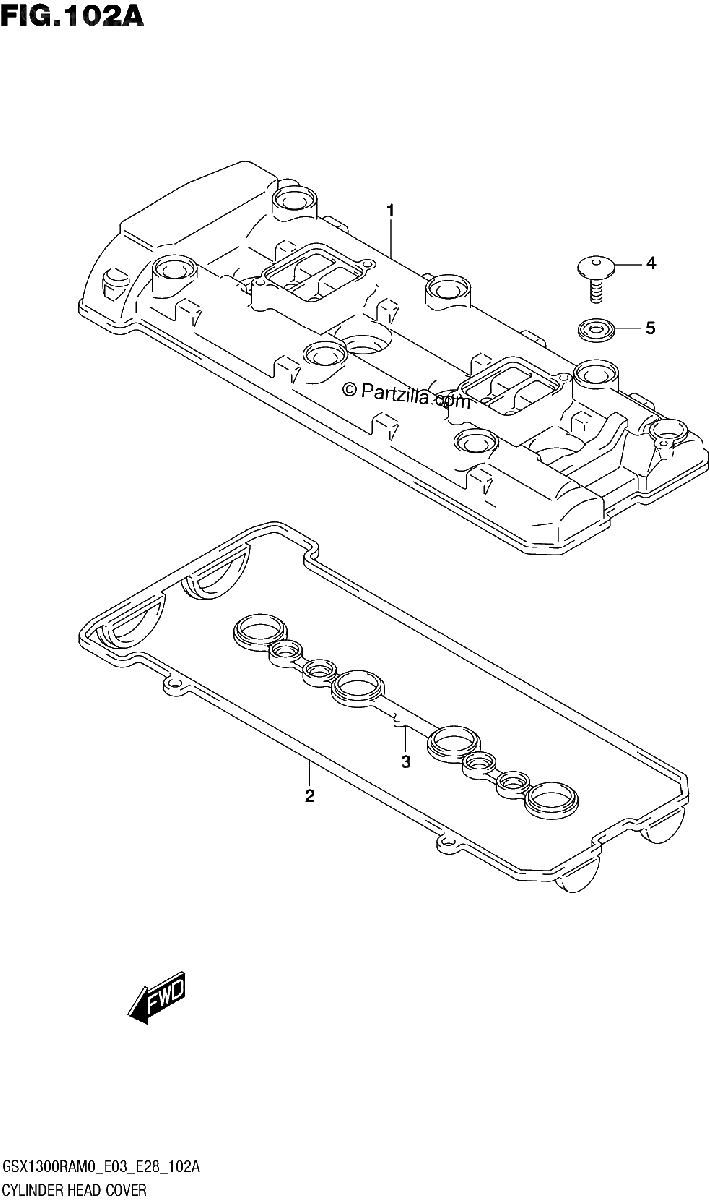 Diagrama de CYLINDER HEAD COVER
