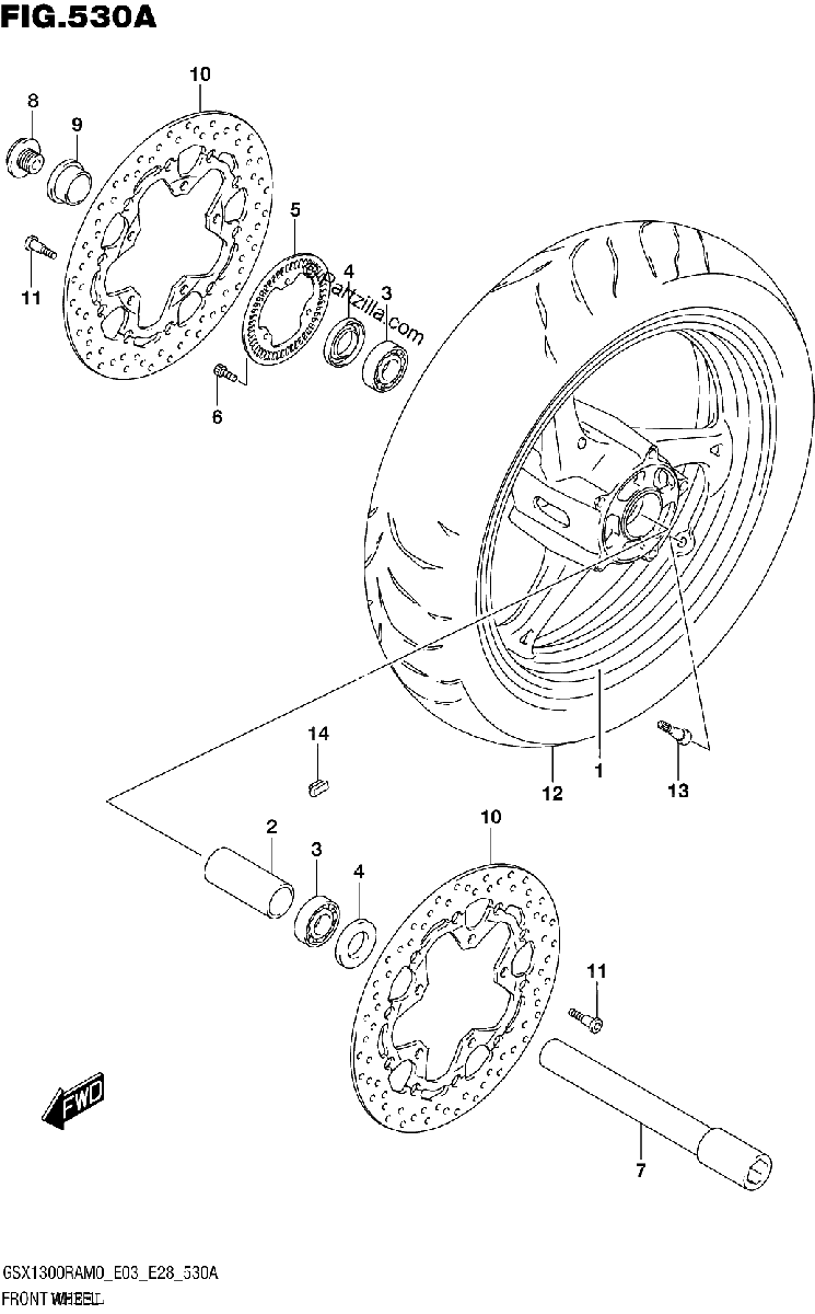 Diagrama de FRONT WHEEL