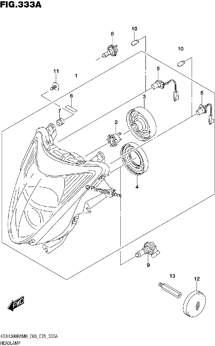 Diagrama de HEADLAMP