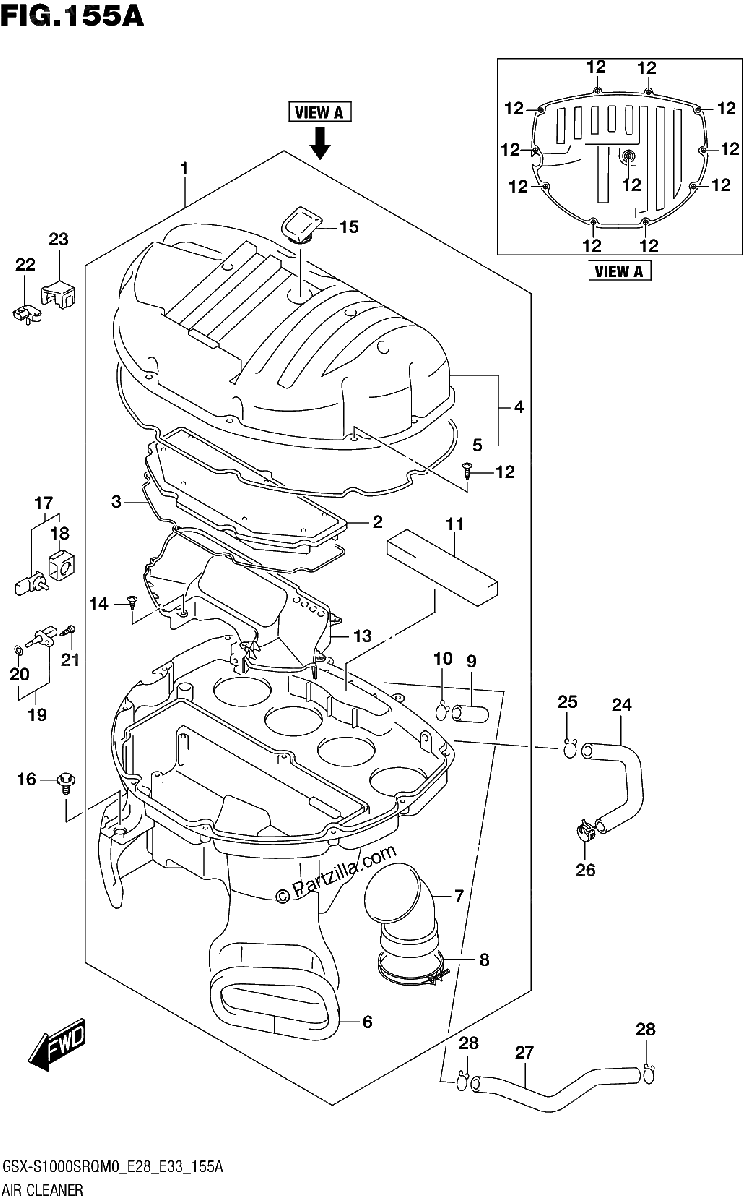 Diagrama de AIR CLEANER