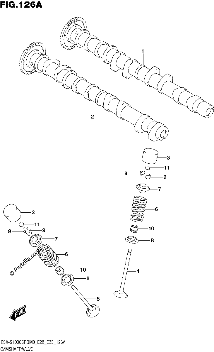 Diagrama de CAMSHAFT VALVE