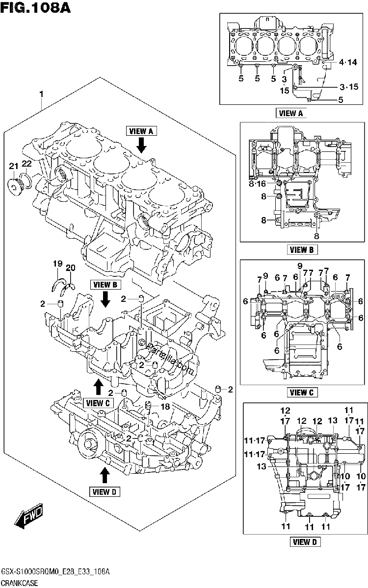 Diagrama de CRANKCASE