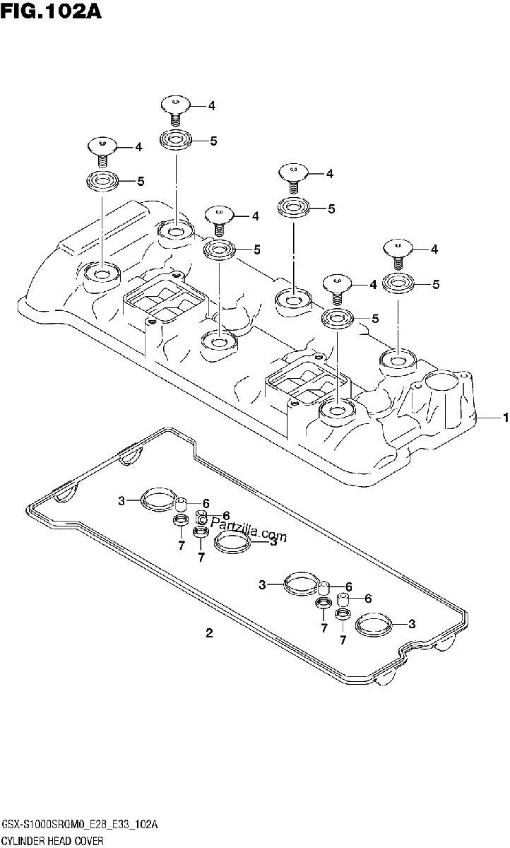 Diagrama de CYLINDER HEAD COVER