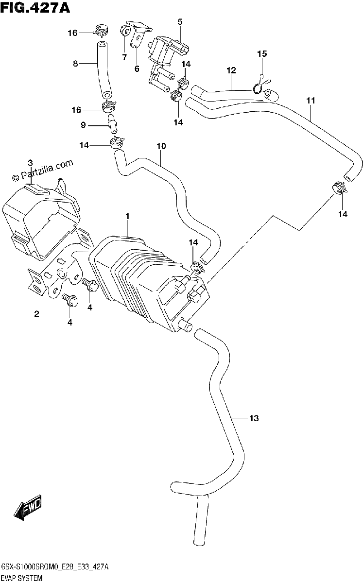 Diagrama de EVAP SYSTEM E33