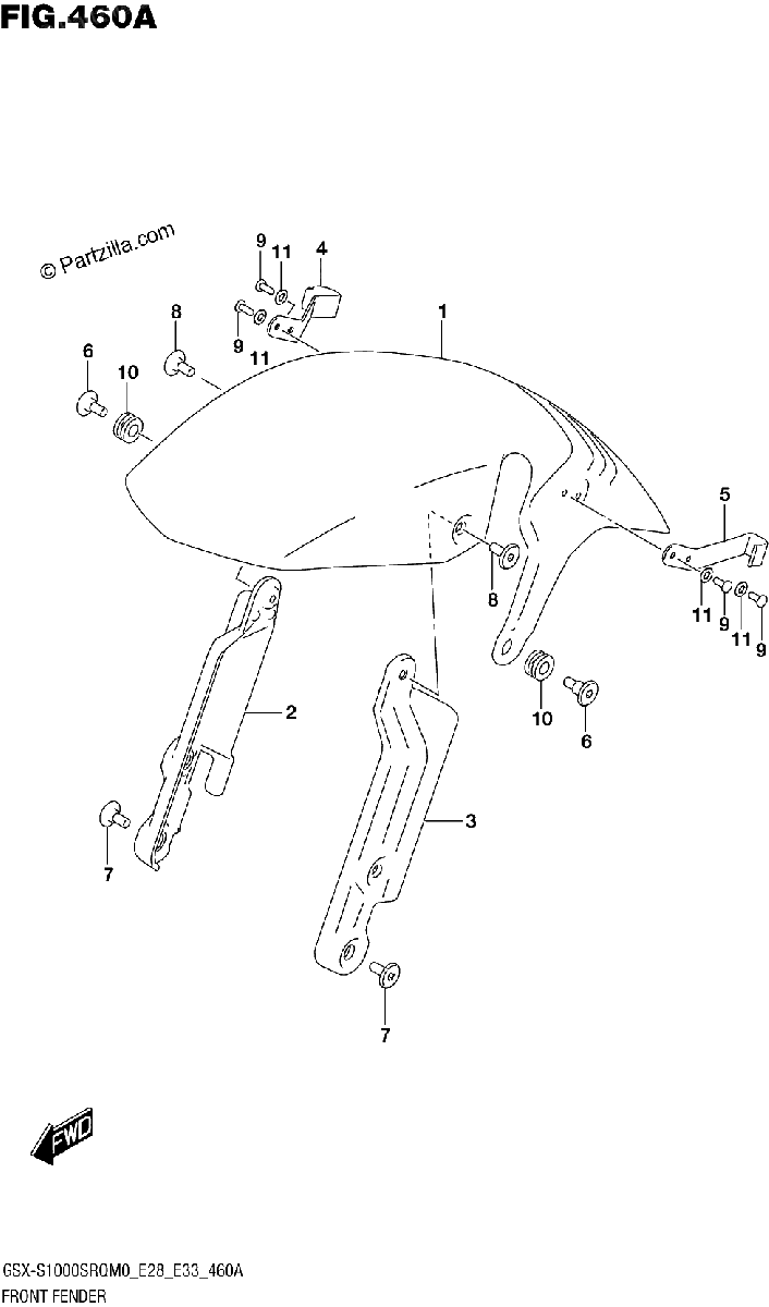 Diagrama de FRONT FENDER