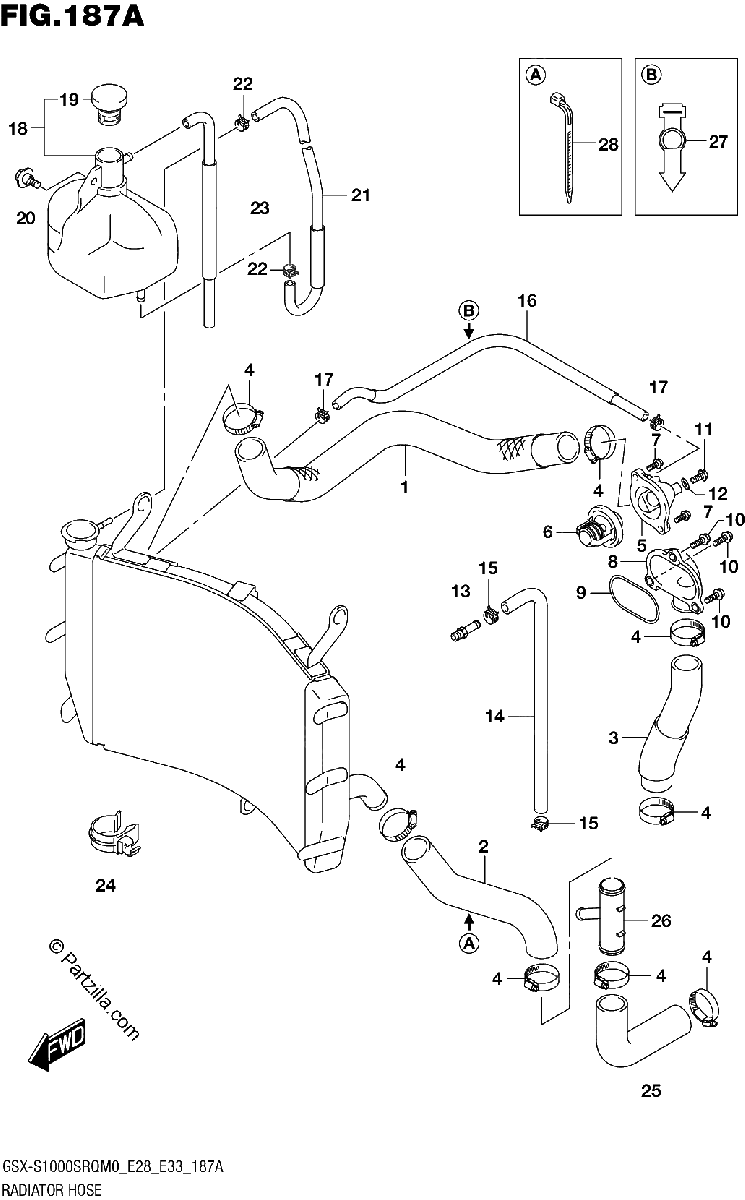 Diagrama de RADIATOR HOSE
