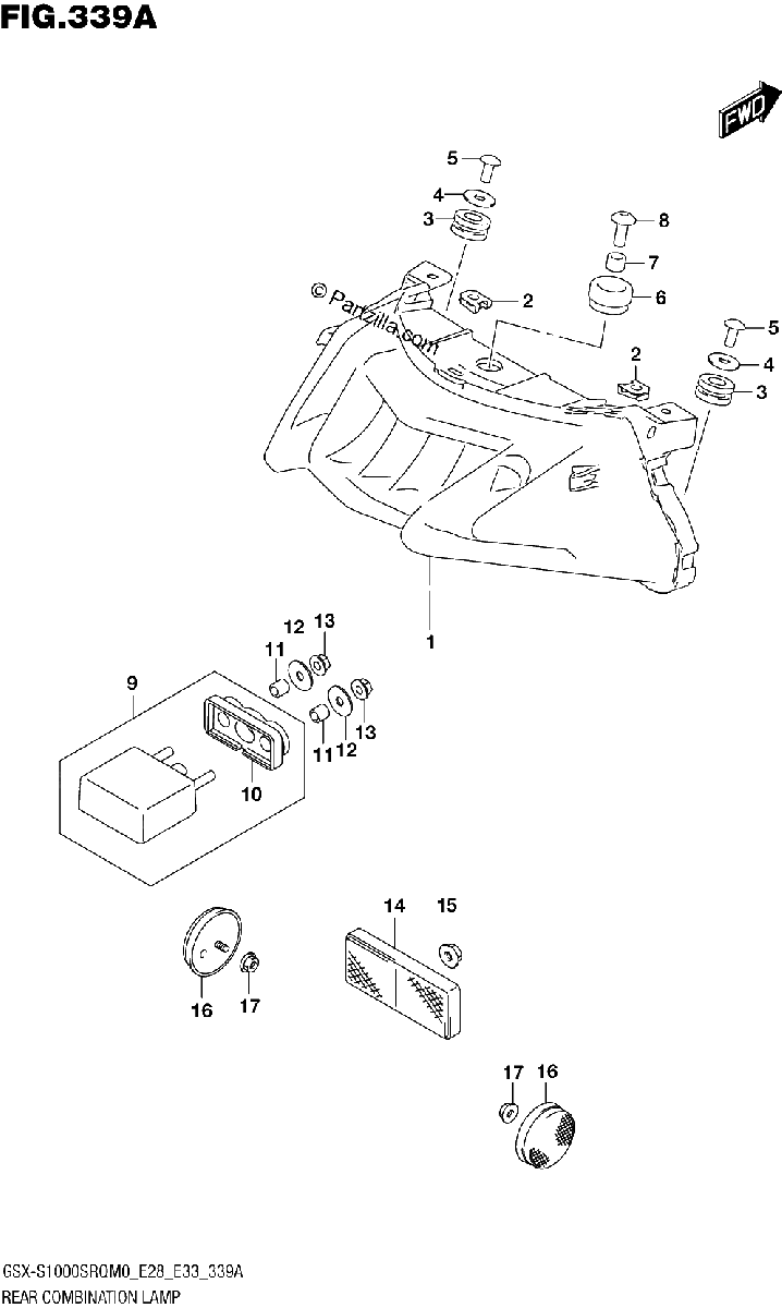 Diagrama de REAR COMBINATION LAMP