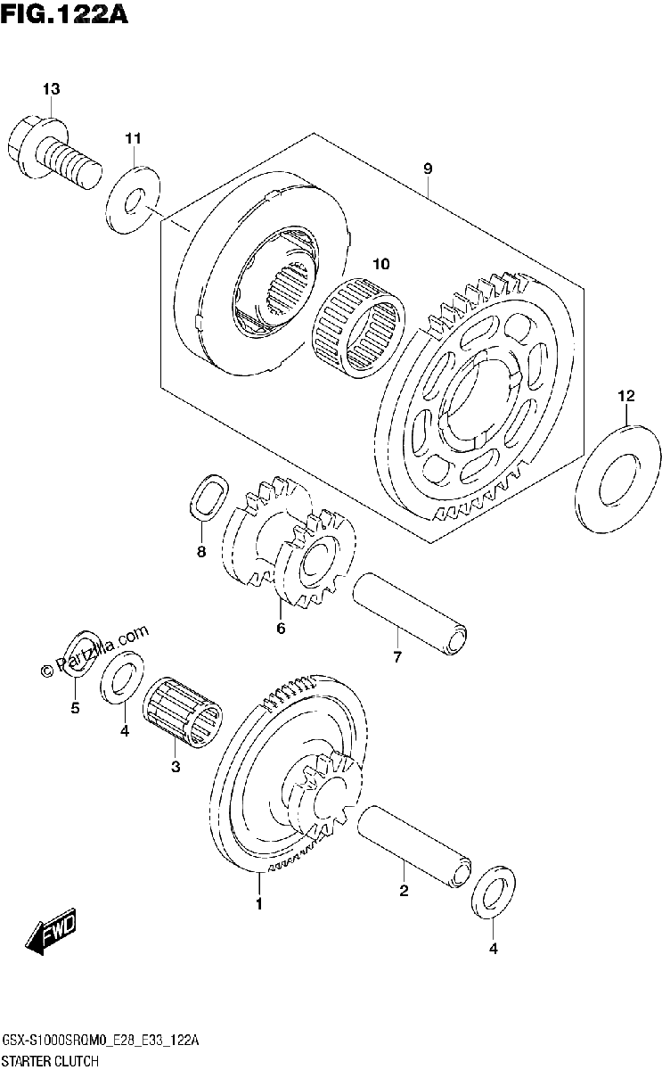 Diagrama de STARTER CLUTCH
