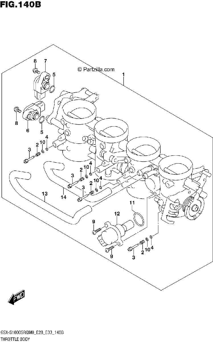 Diagrama de THROTTLE BODY E33