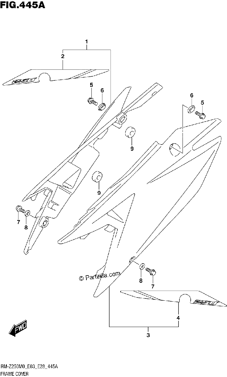 Diagrama de FRAME COVER