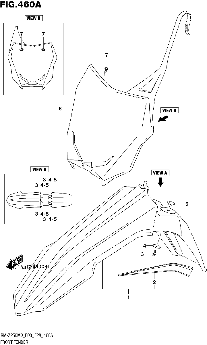 Diagrama de FRONT FENDER