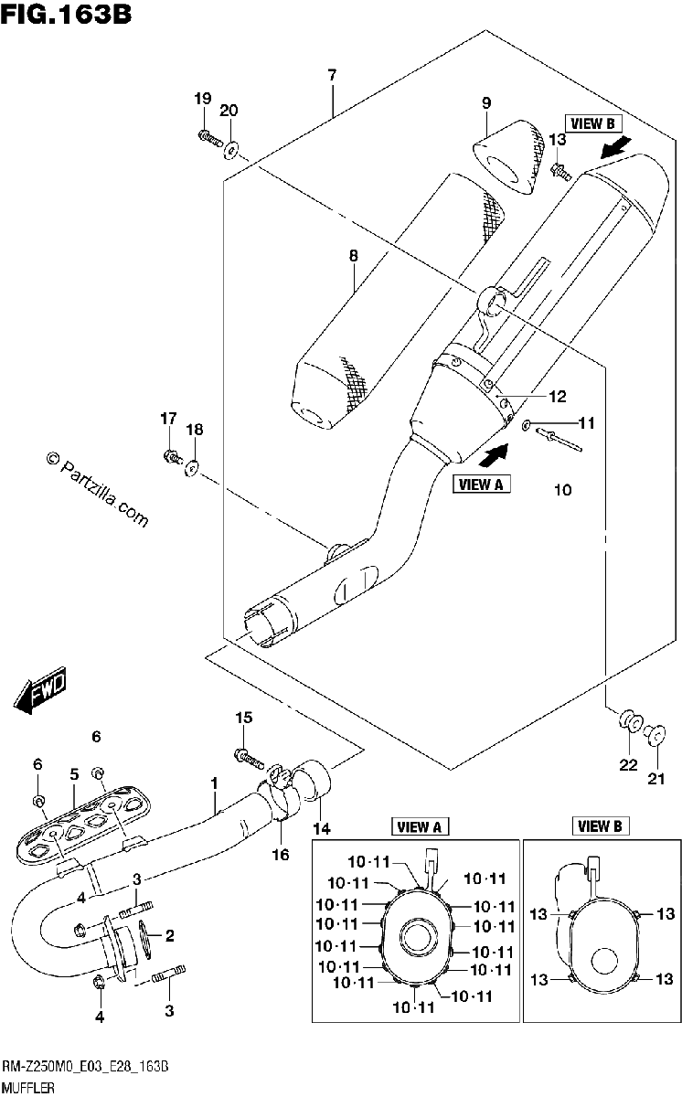 Diagrama de MUFFLER E03 E28