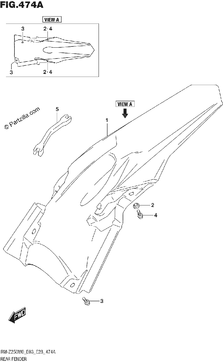 Diagrama de REAR FENDER