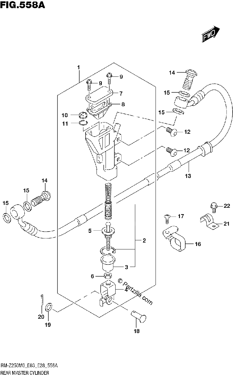 Diagrama de REAR MASTER CYLINDER