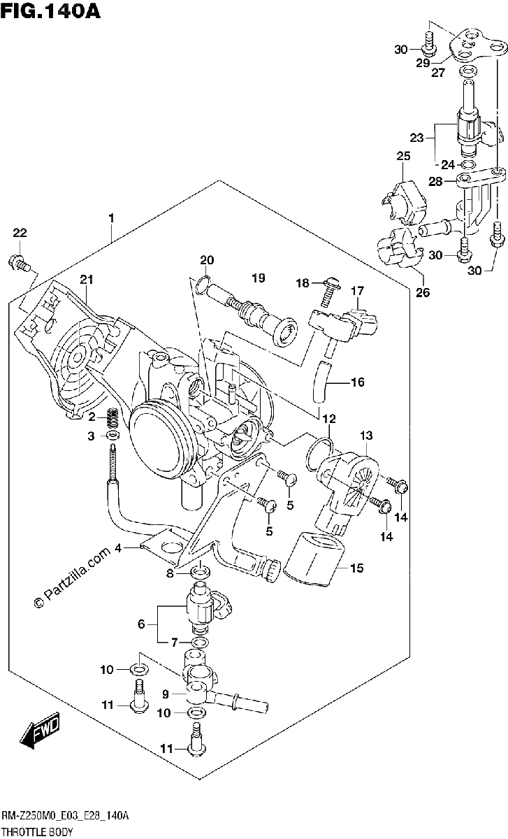 Diagrama de THROTTLE BODY