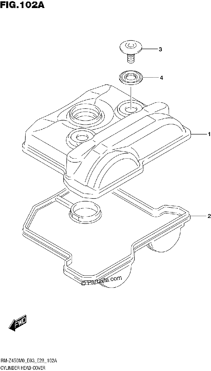 Diagrama de CYLINDER HEAD COVER