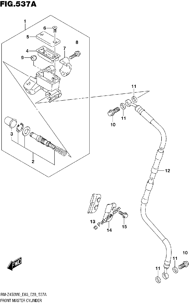 Diagrama de FRONT MASTER CYLINDER