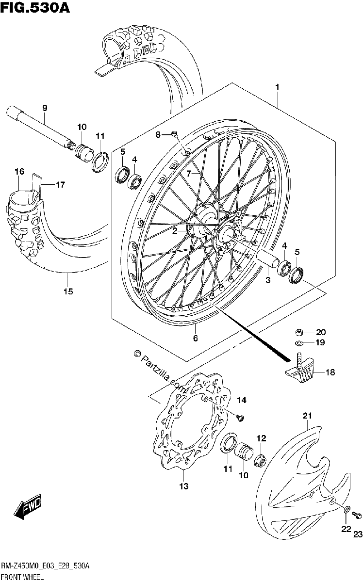Diagrama de FRONT WHEEL