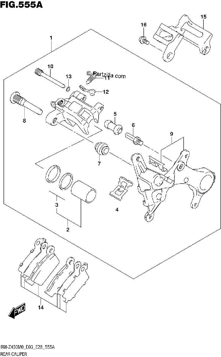 Diagrama de REAR CALIPER