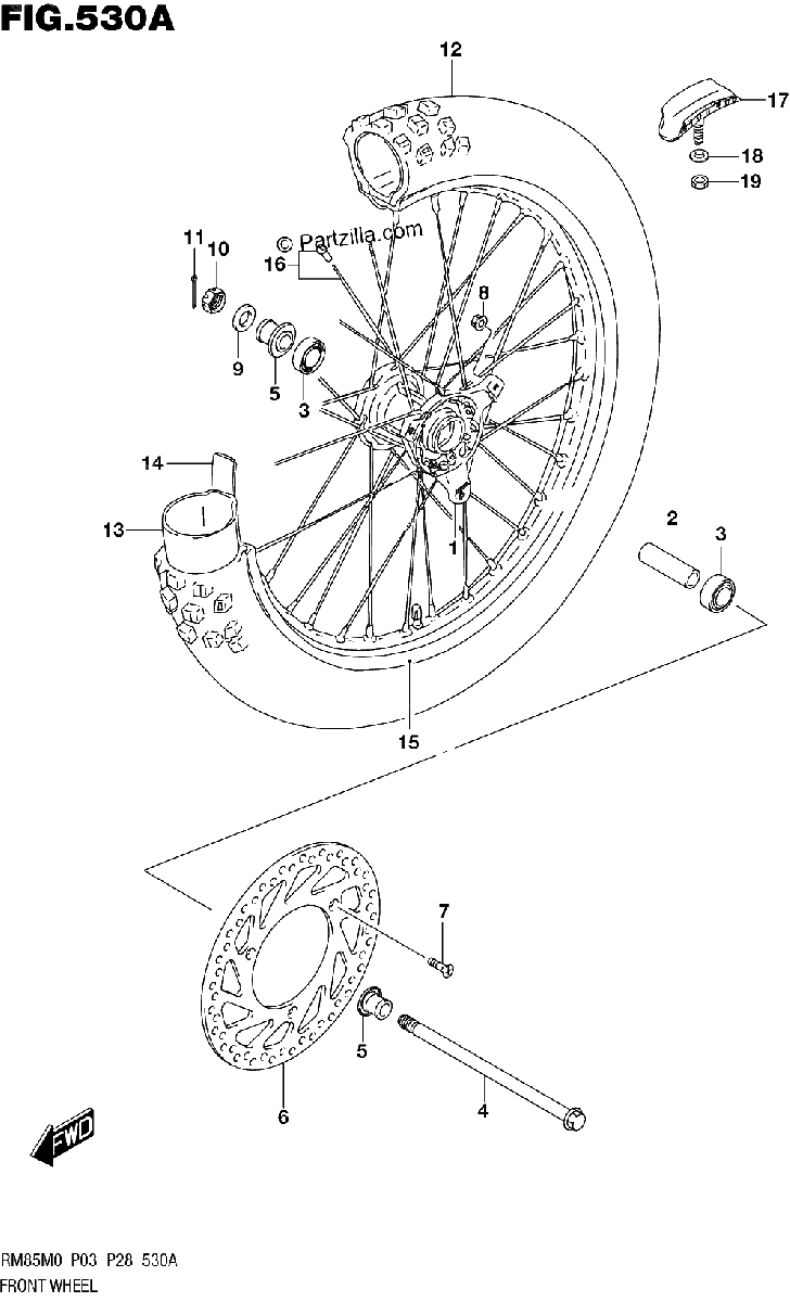 Diagrama de FRONT WHEEL