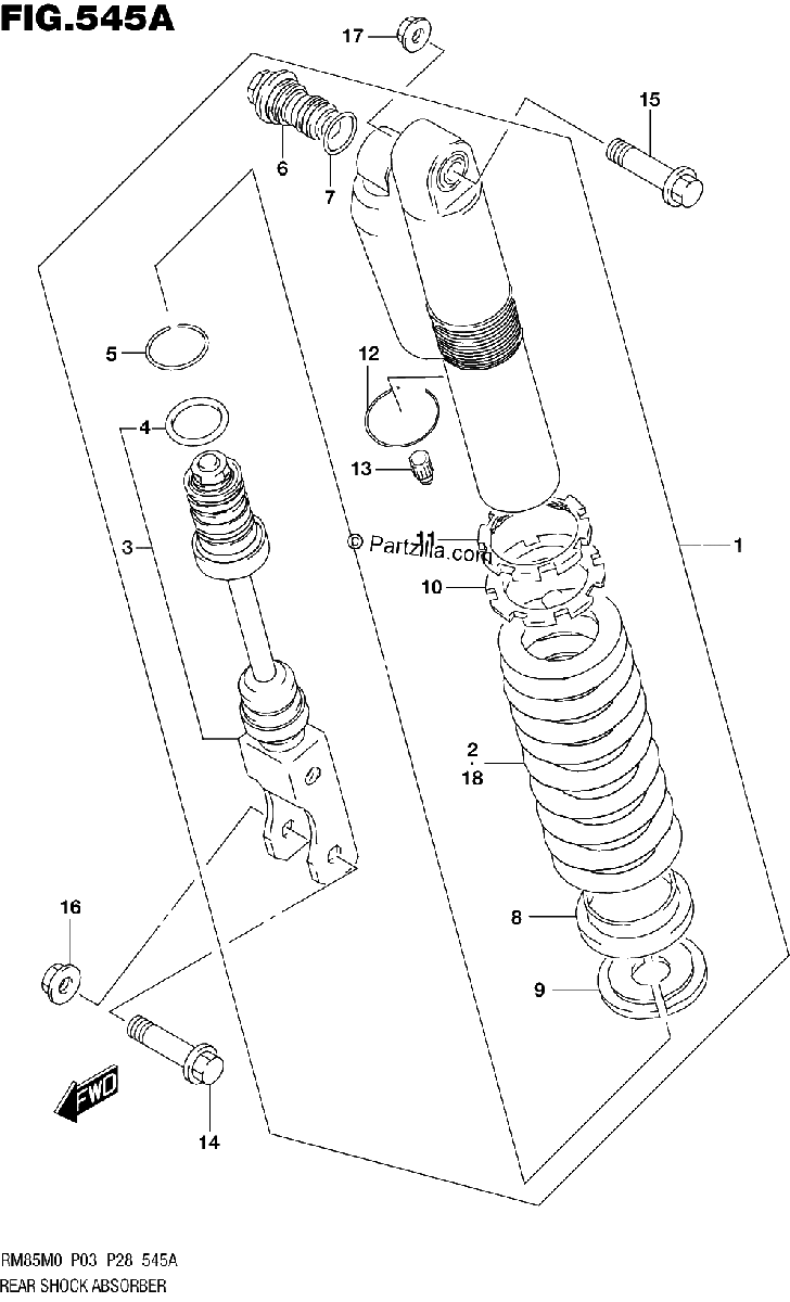 Diagrama de REAR SHOCK ABSORBER