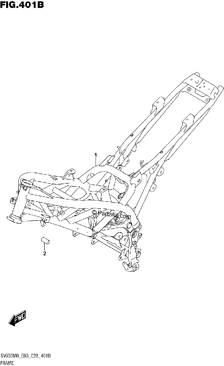 Diagrama de FRAME SV650XA