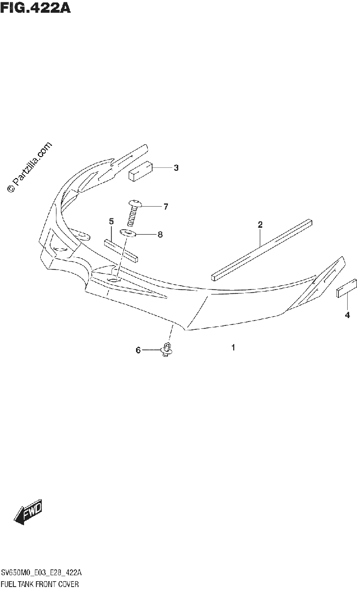Diagrama de FUEL TANK FRONT COVER