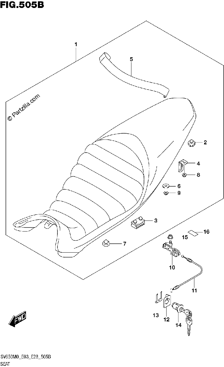 Diagrama de SEAT SV650XA