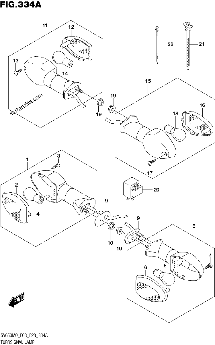 Diagrama de TURNSIGNAL LAMP