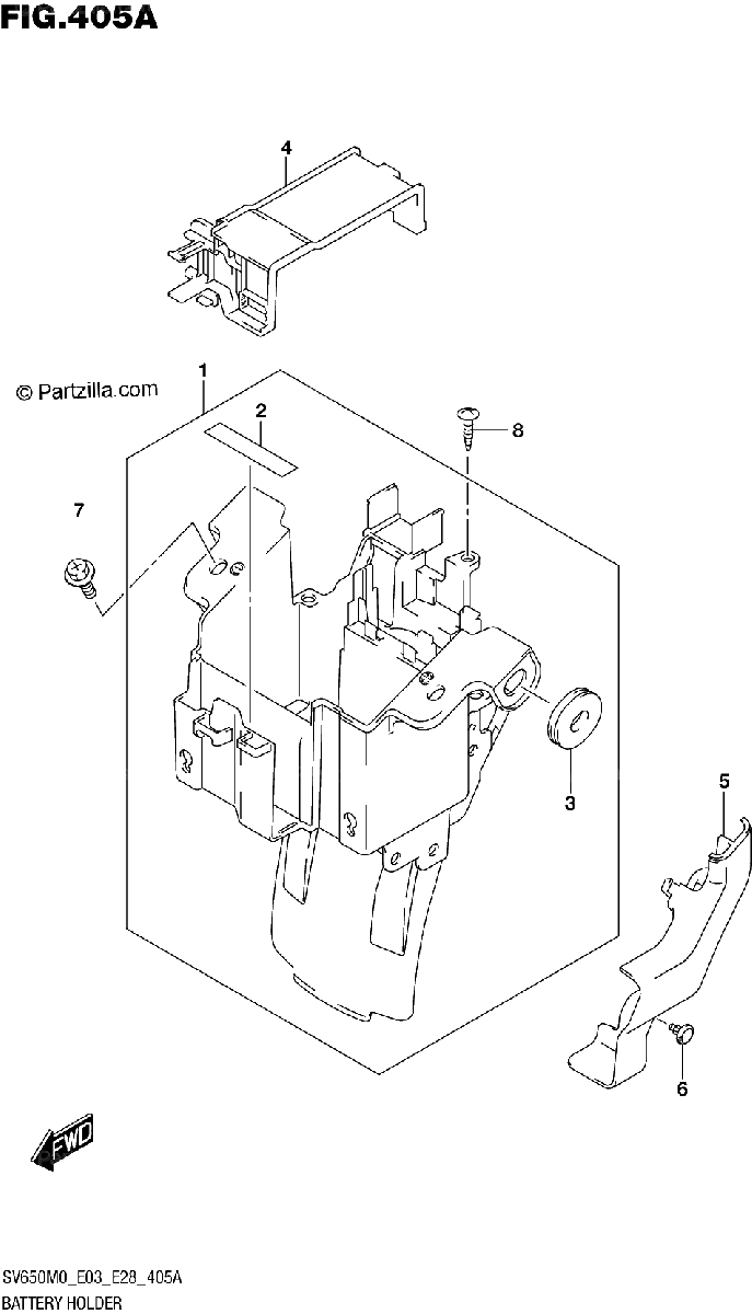 Diagrama de BATTERY HOLDER
