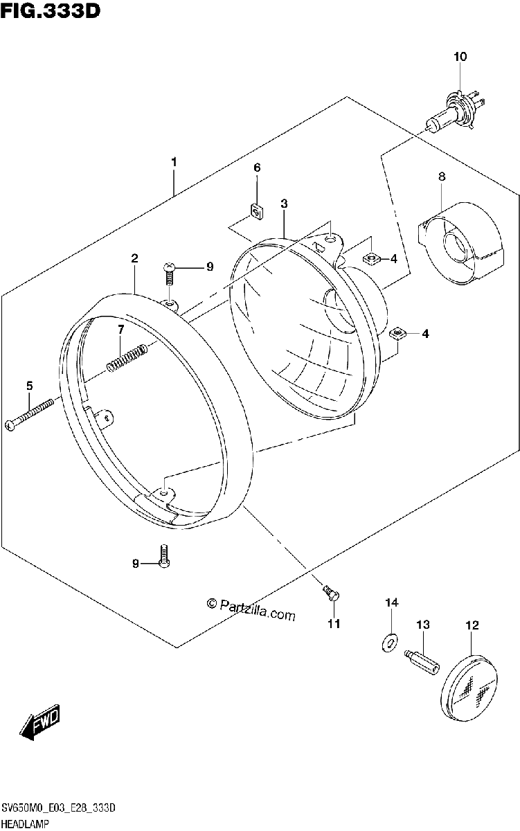 Diagrama de HEADLAMP