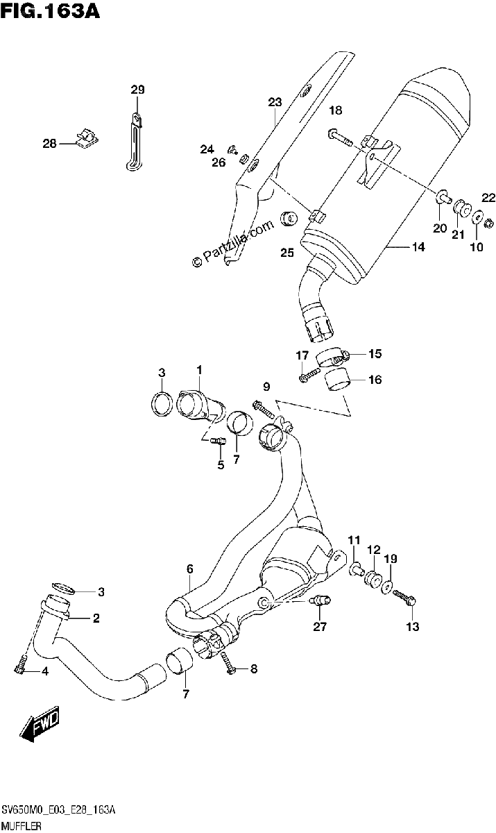 Diagrama de MUFFLER SV650A